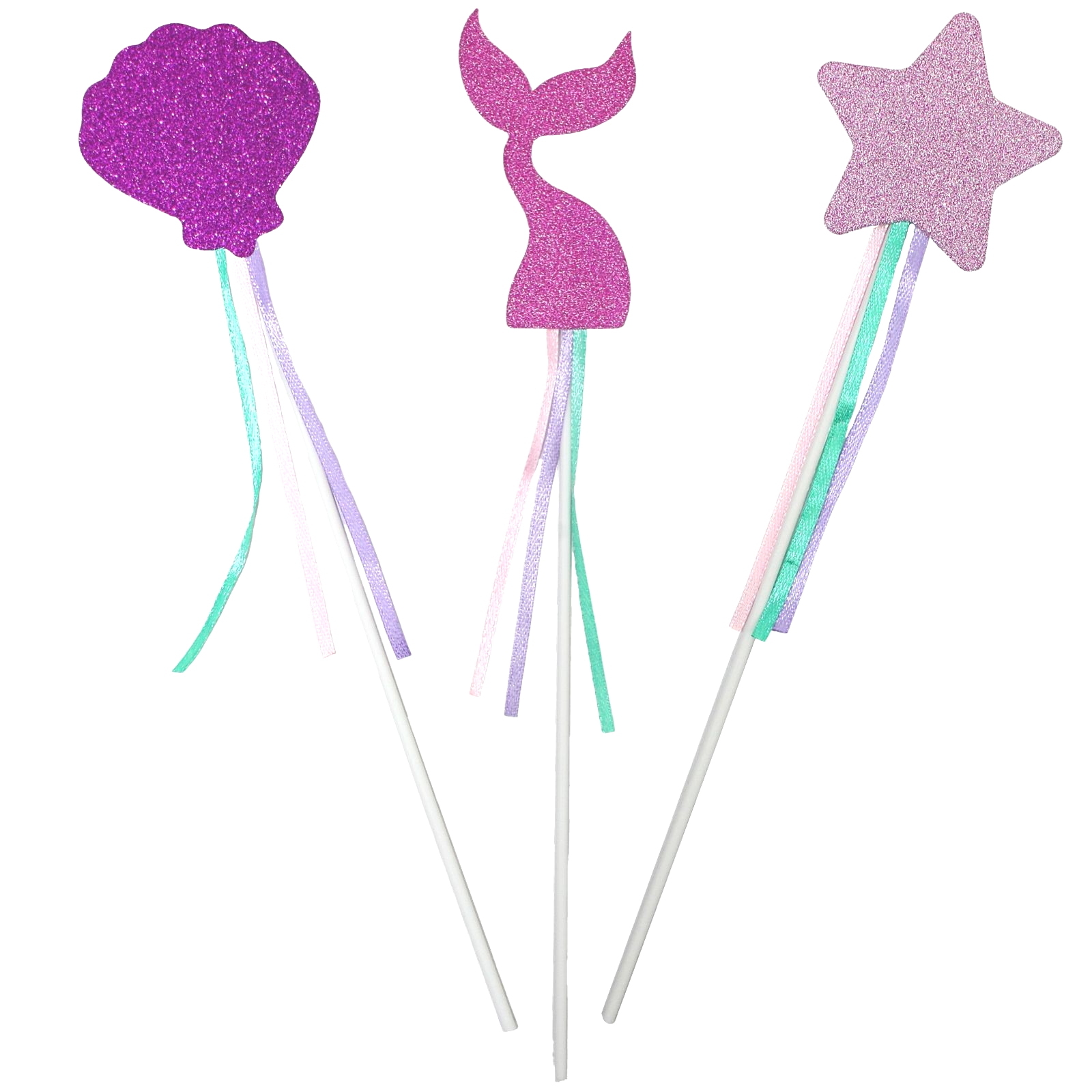 Mermaid Glitter Wands (Pack of 3)