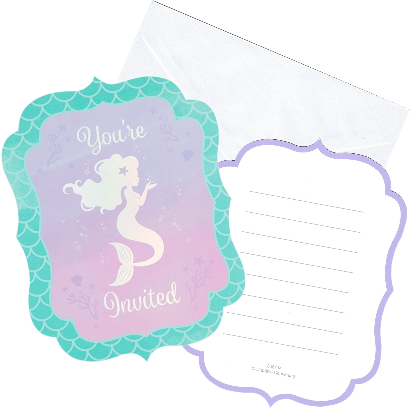 Mermaid Shine Party Invitations (Pack of 8)