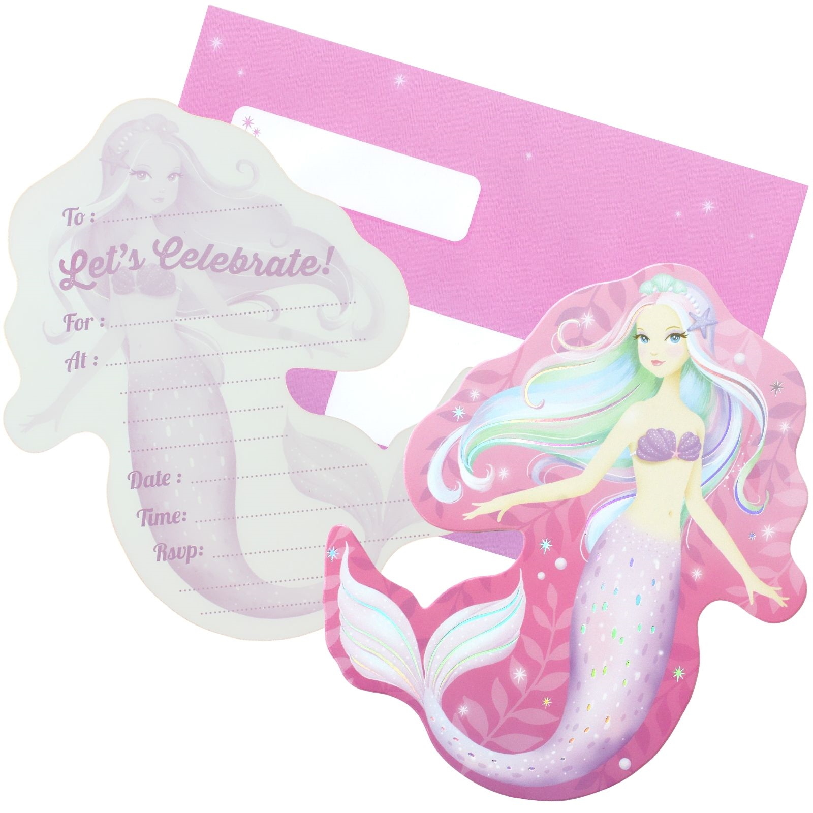 Mermaid Party Invitations (Pack of 8)