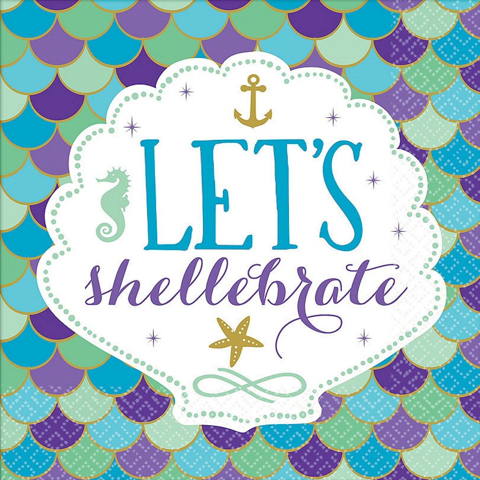 Mermaid Wishes Large Napkins / Serviettes (Pack of 16)