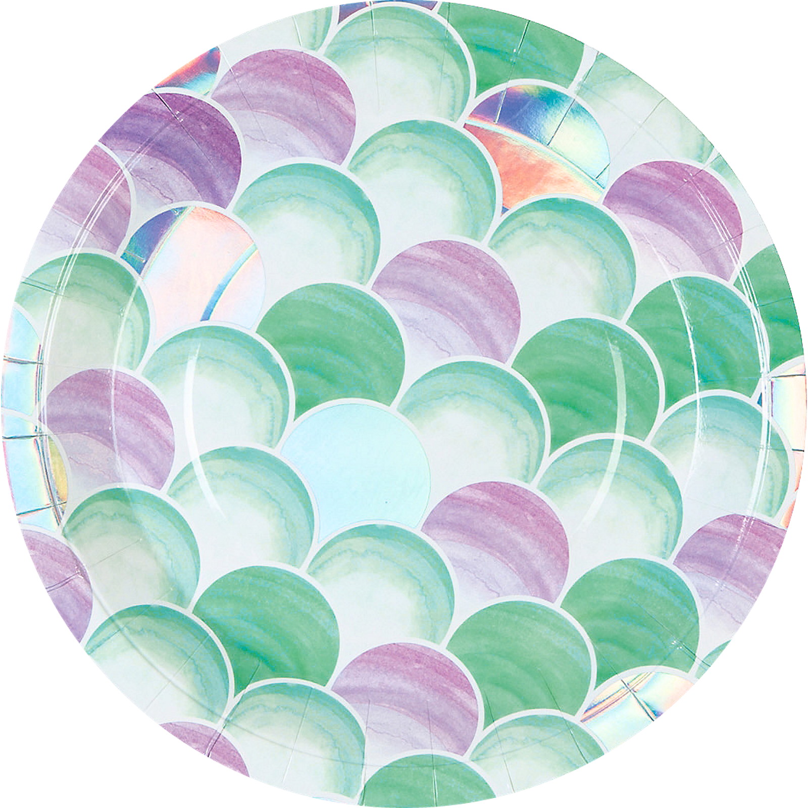Mermaid Sparkle Large Paper Plates (Pack of 8)