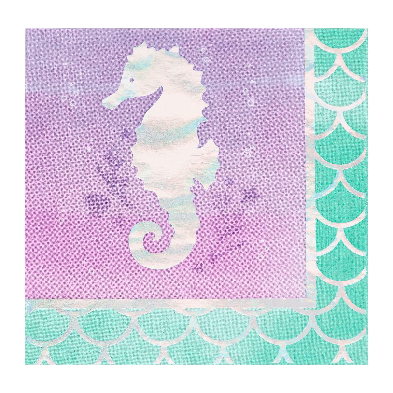 Mermaid Shine Small Napkins / Serviettes (Pack of 16) Mermaids
