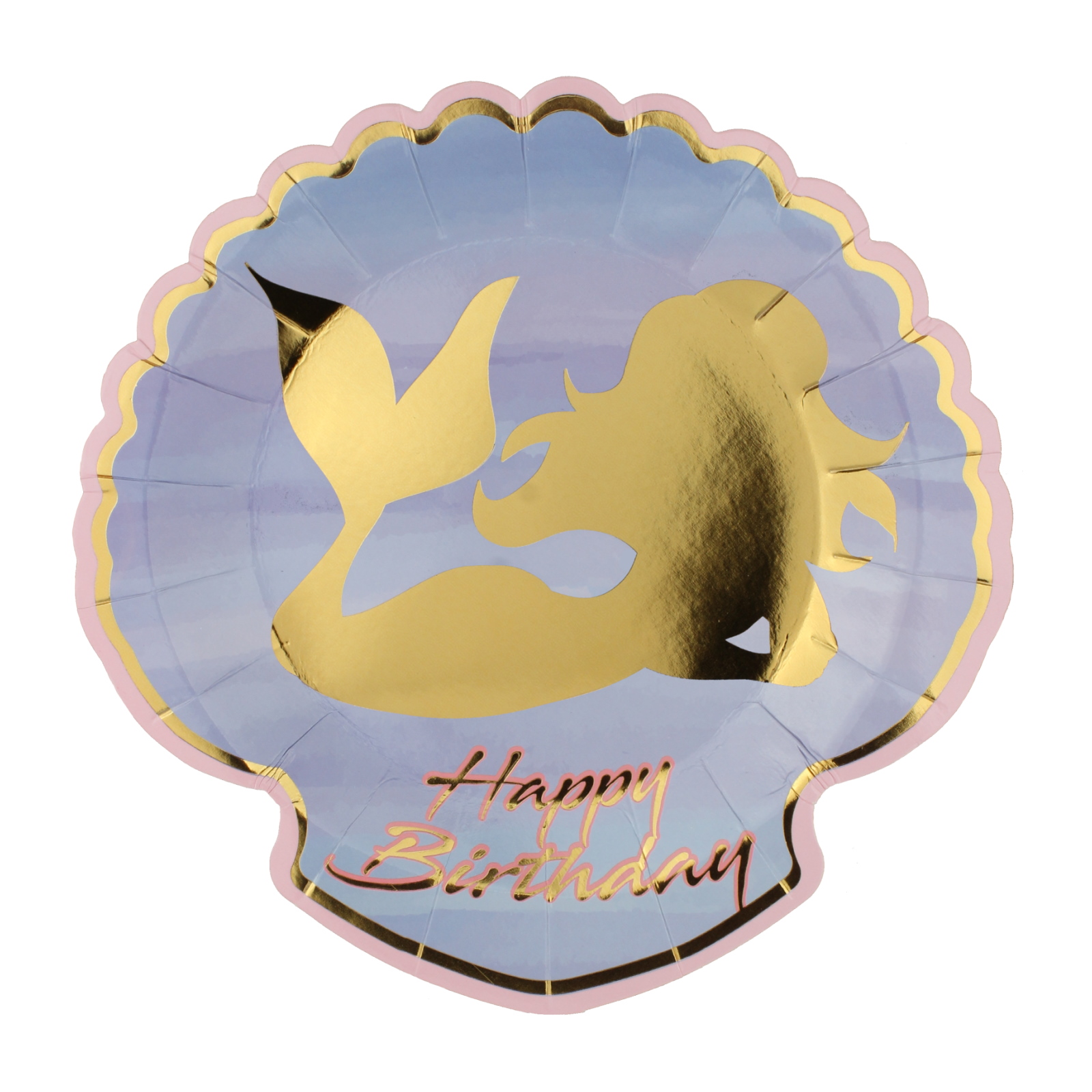 Mermaid Dream Small Shell Paper Plates (Pack of 8)