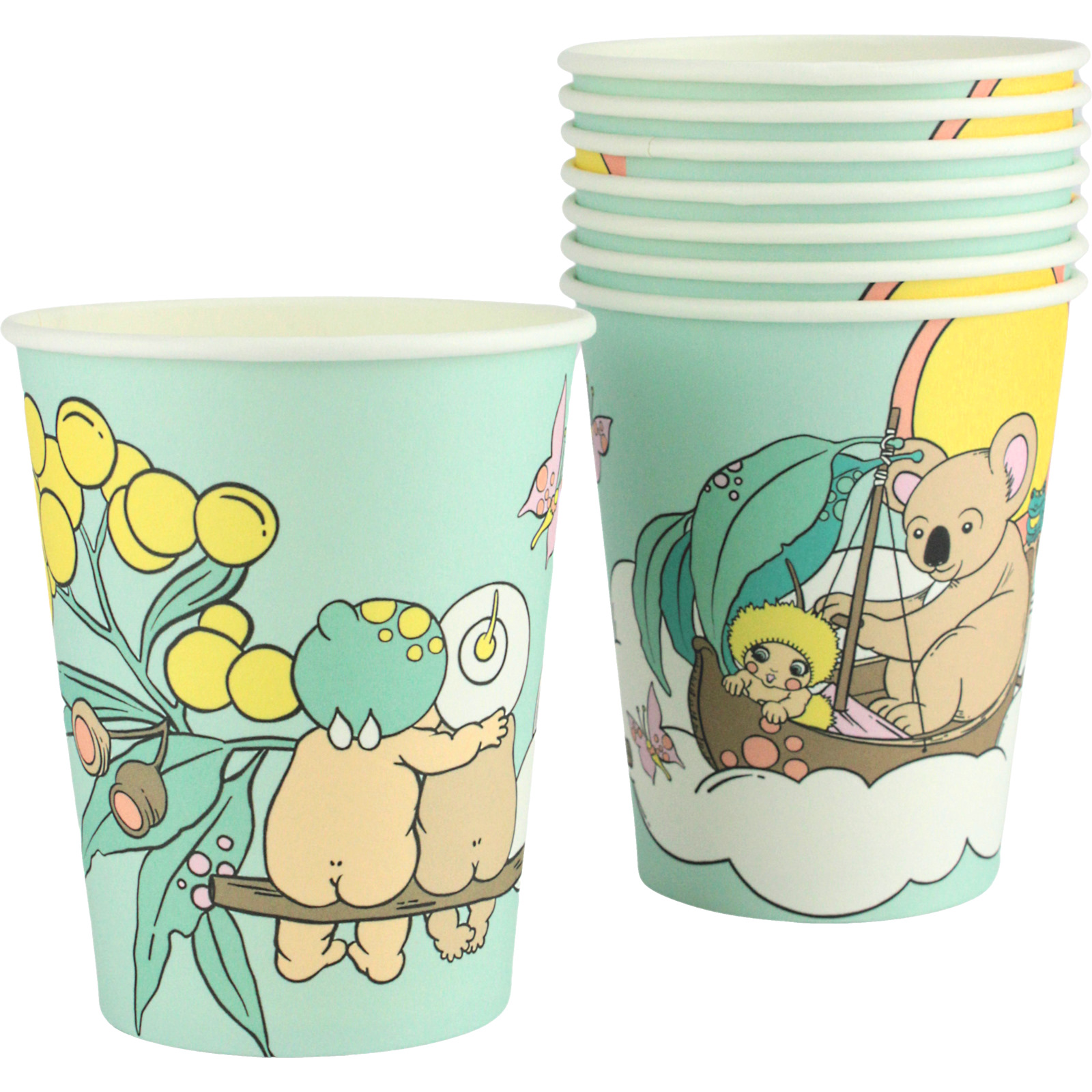 May Gibbs Kasey Rainbow Paper Cups (Pack of 8)