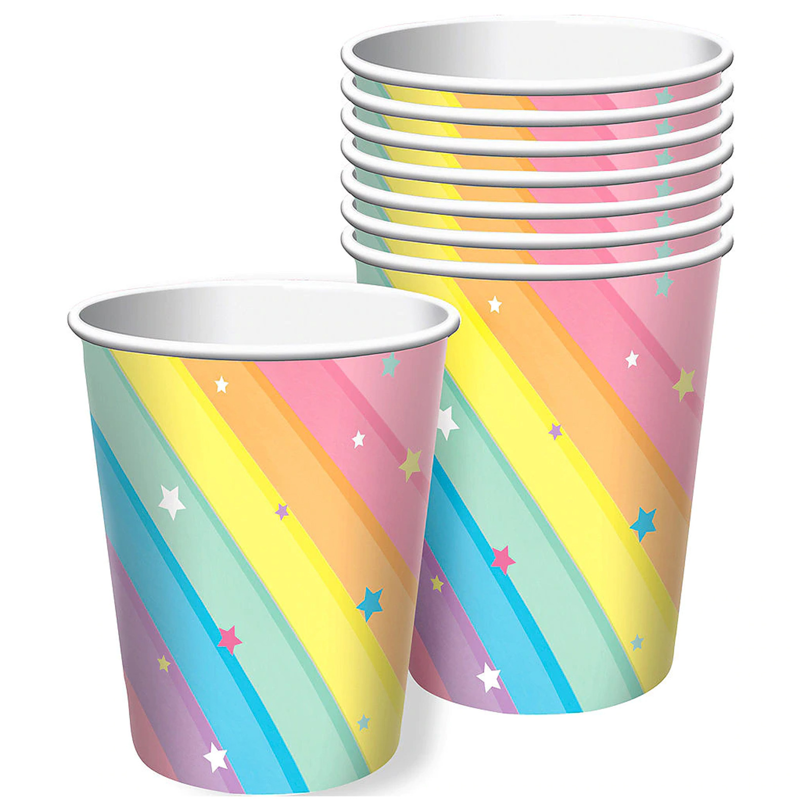 Magical Rainbow Birthday Paper Cups (Pack of 8)