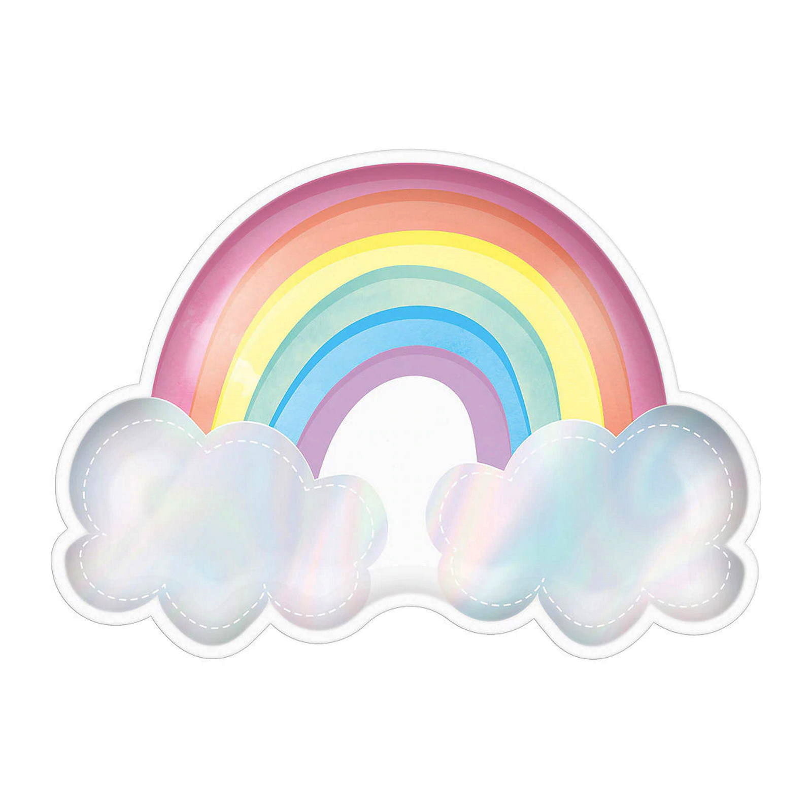 Magical Rainbow Birthday Iridescent Rainbow Plates (Pack of 8)