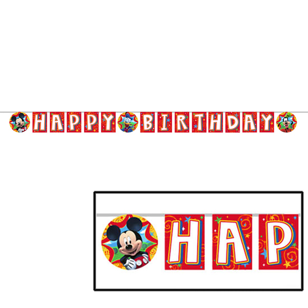 Mickey Mouse Fun and Friends Happy Birthday Banner
