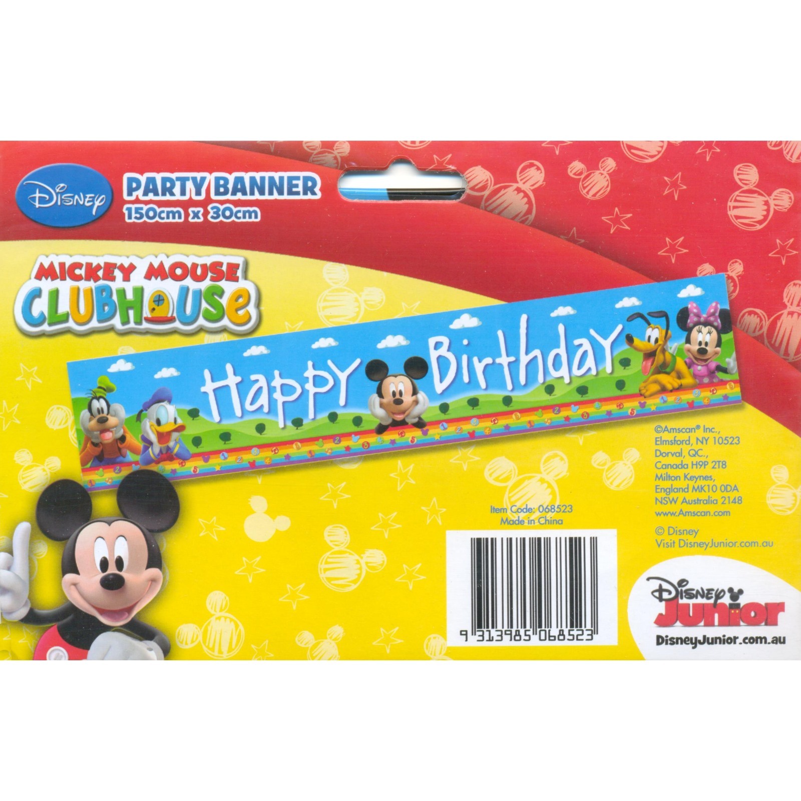 Mickey Mouse Happy Birthday Banner