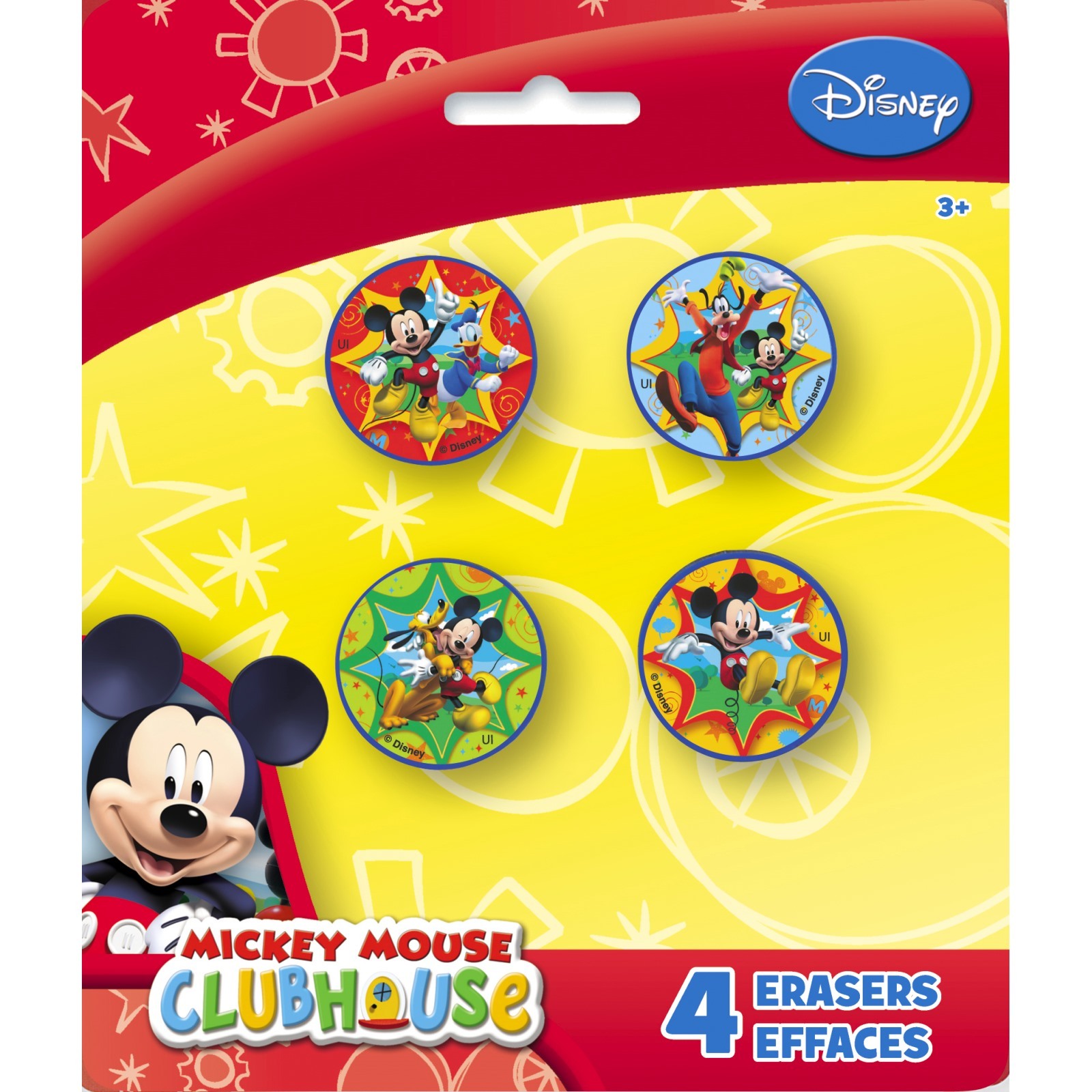 Mickey Mouse Erasers (Pack of 4)