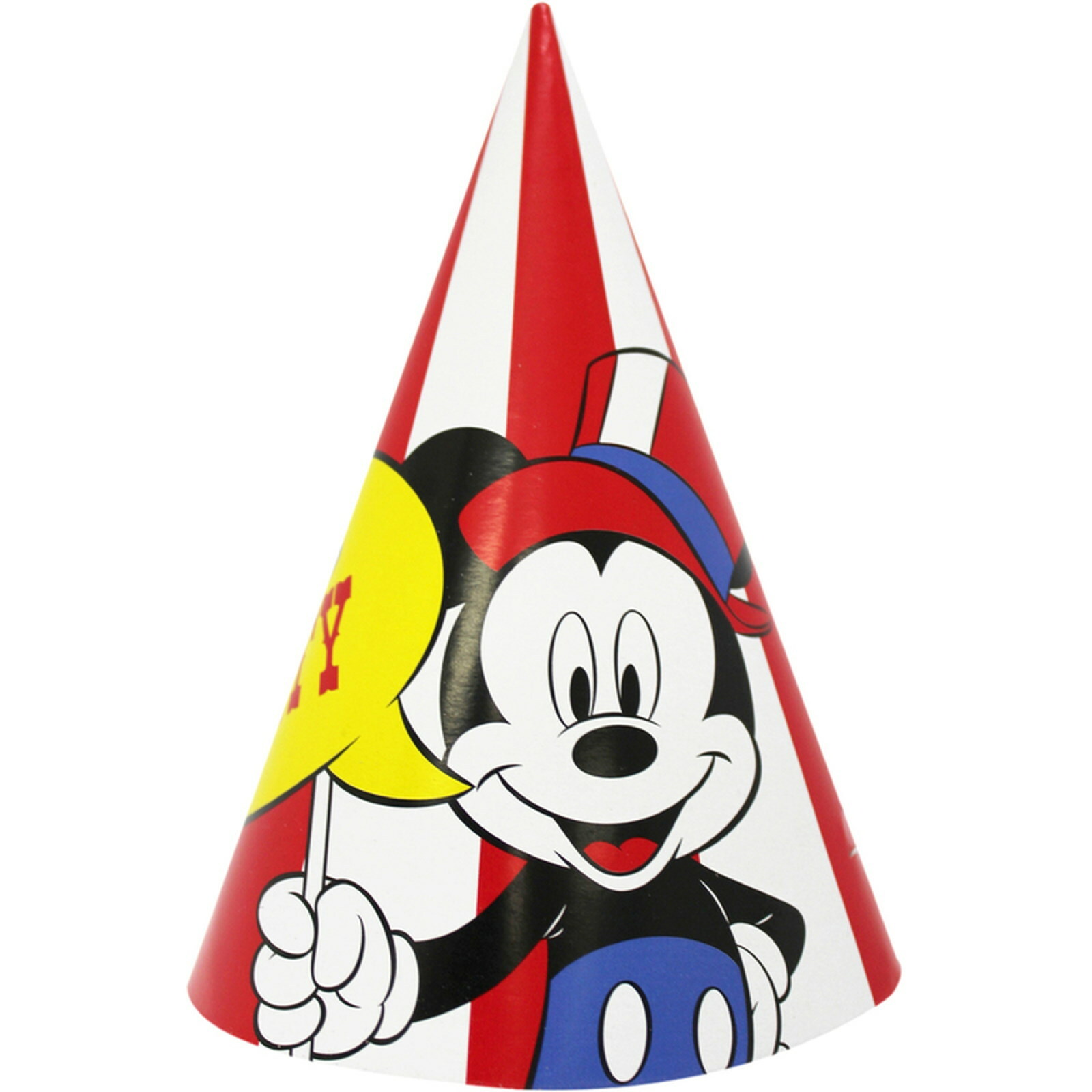 Mickey Mouse Vintage Carnival Party Hats (Pack of 8)