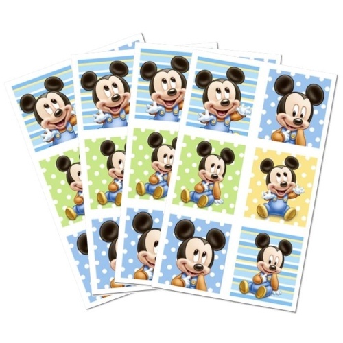 Mickey Mouse 1st Birthday Party Stickers (Pack of 24)