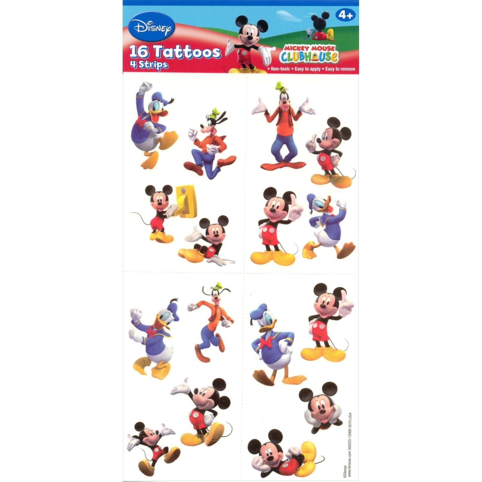 Mickey Mouse Tattoos (1 Sheet)