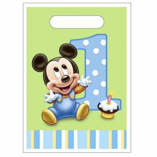 Mickey Mouse 1st Birthday Lolly/Treat Bags (Pack of 8)