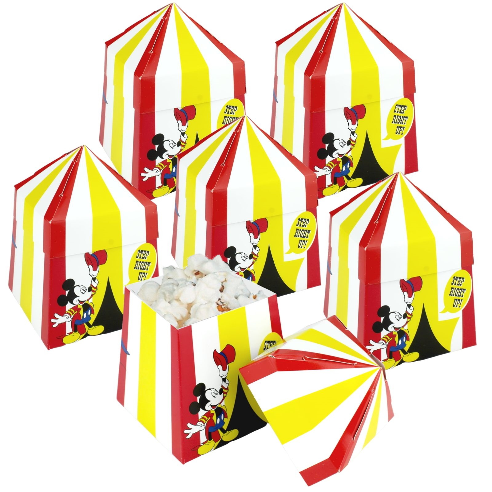 Mickey Mouse Vintage Carnival Favour Boxes (Pack of 6)