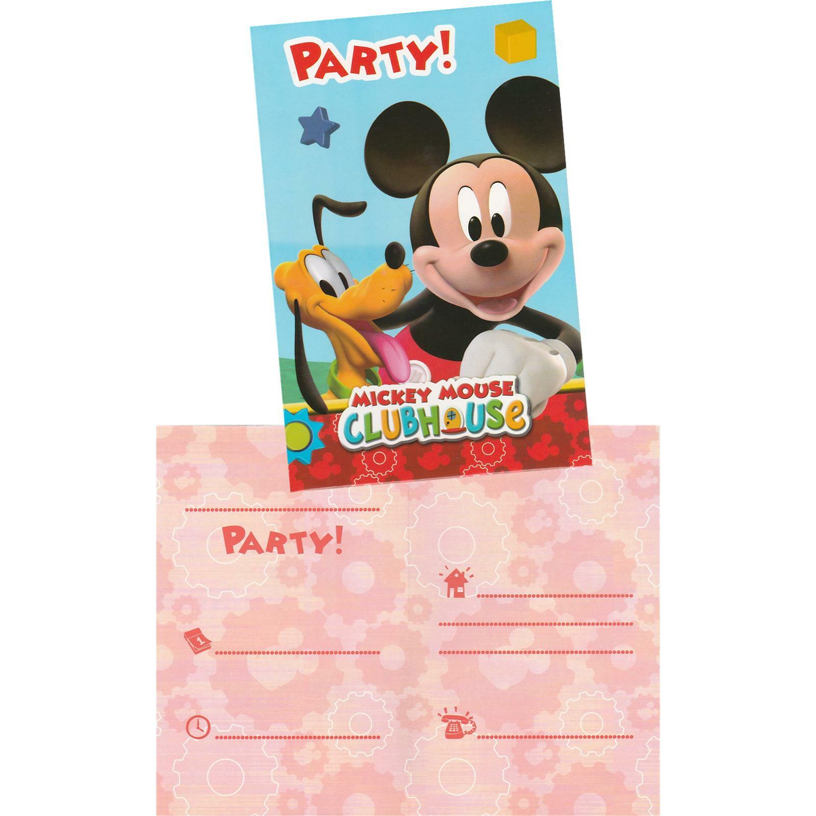 Mickey Mouse Clubhouse Party Invitations (Pack of 6)