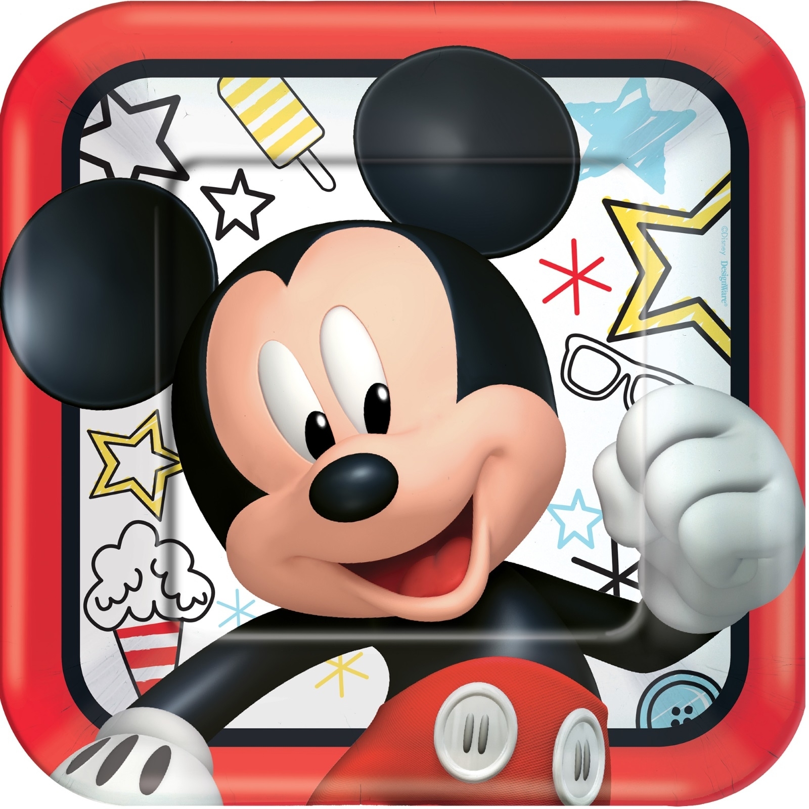 Mickey Mouse On The Go Large Paper Plates (Pack of 8)