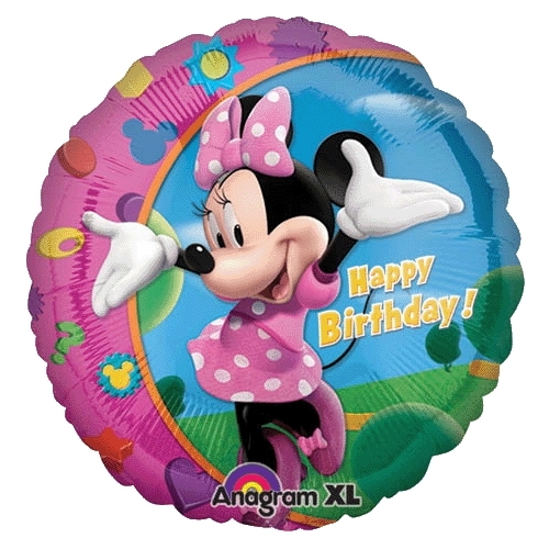 Minnie Mouse Happy Birthday Helium Balloon