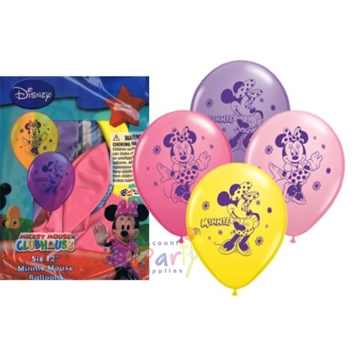 Minnie Mouse Balloons (Pack of 6)