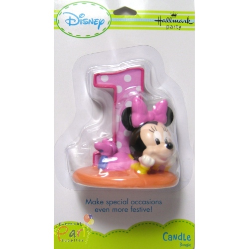 Minnie Mouse 1st Birthday Candle