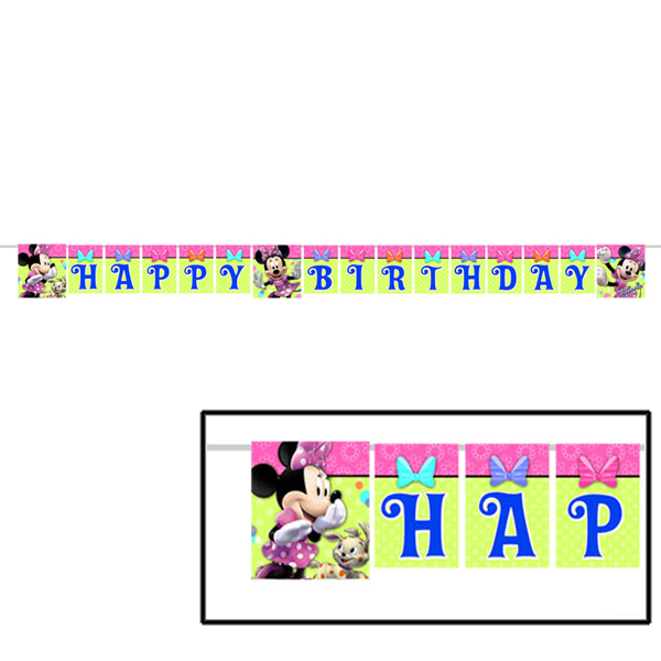 Minnie Mouse Bow-tique Happy Birthday Banner