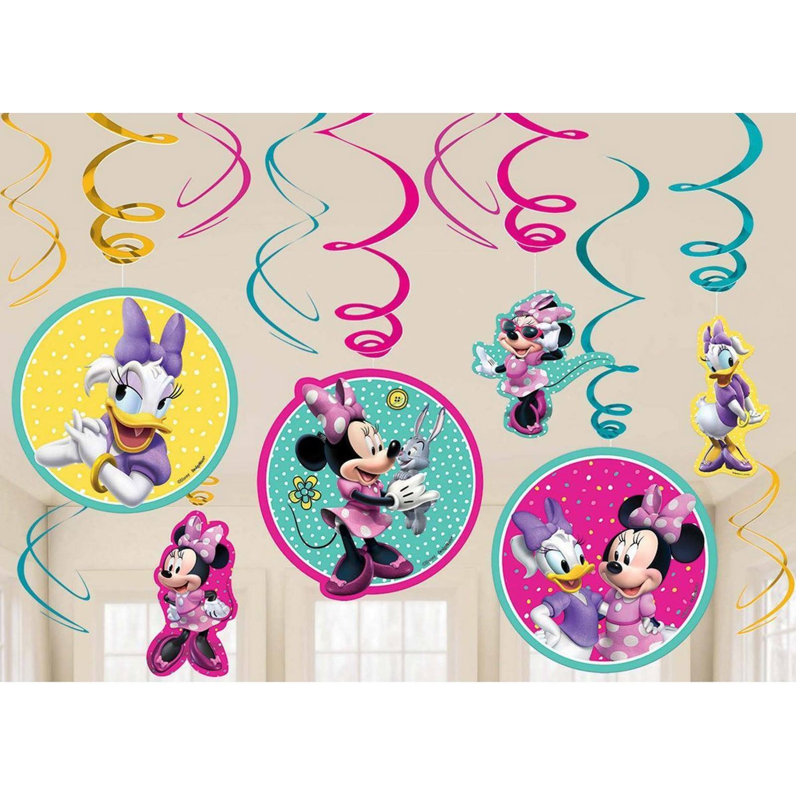 Minnie Mouse Swirl Decorations (Pack of 12)