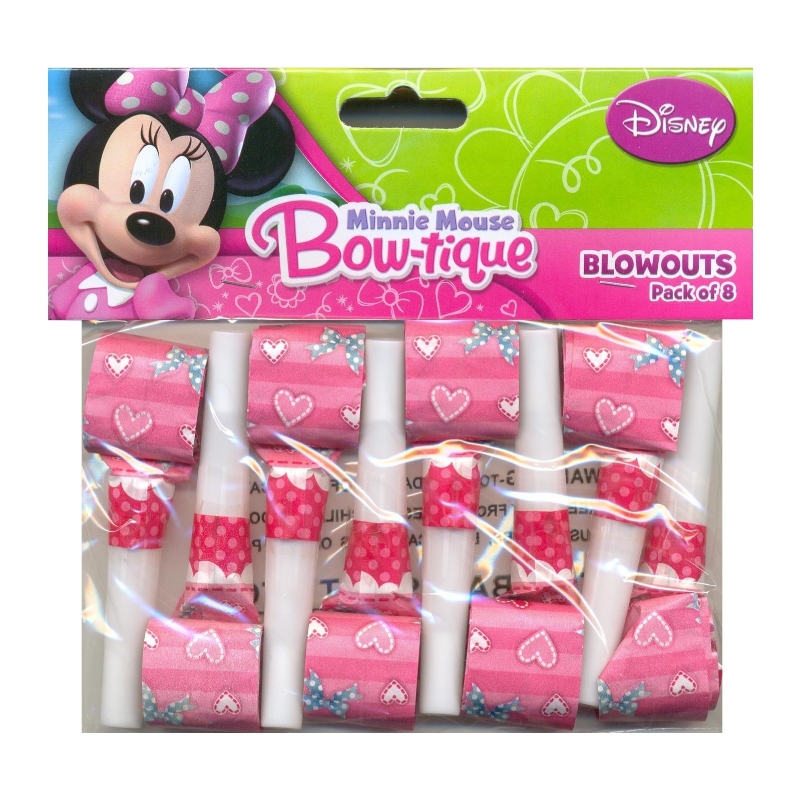 Minnie Mouse Party Blowers (Pack of 8)
