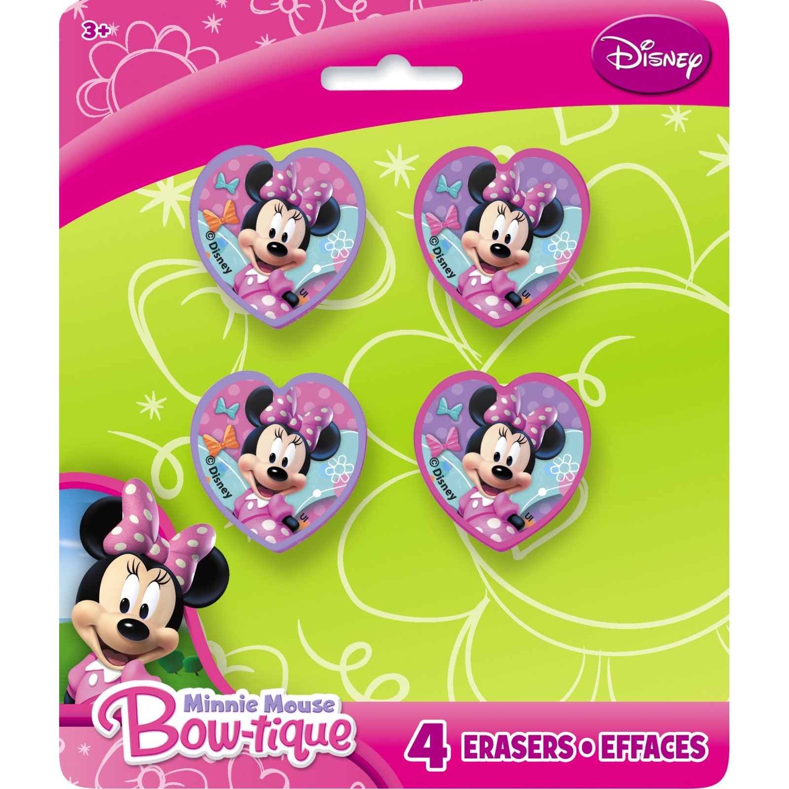Minnie Mouse Erasers (Pack of 4)