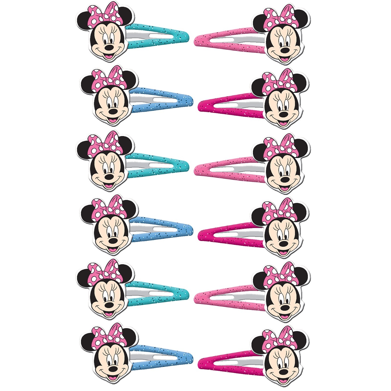 Minnie Mouse Bowtique Hair Clips (Pack of 12)