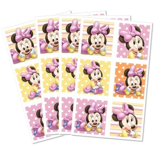 Minnie Mouse 1st Birthday Stickers (Pack of 24)