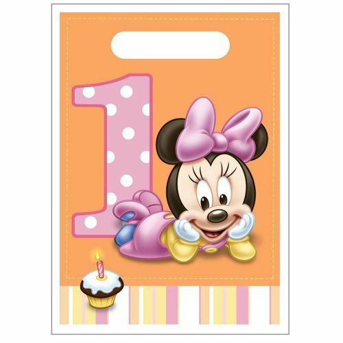Minnie Mouse 1st Birthday Lolly/Treat Bags (Pack of 8)