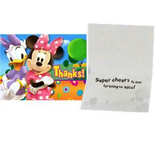 Minnie Mouse Thank You Cards (Pack of 8)