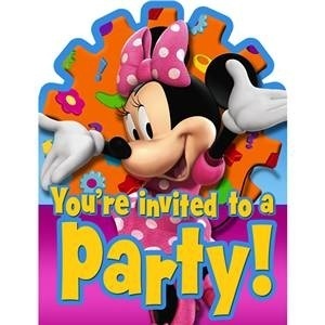 Minnie Mouse Party Invitations (Pack of 8)