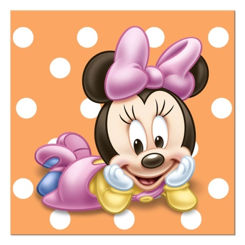 Minnie Mouse 1st Birthday Small Napkins / Serviettes (Pack of 16)