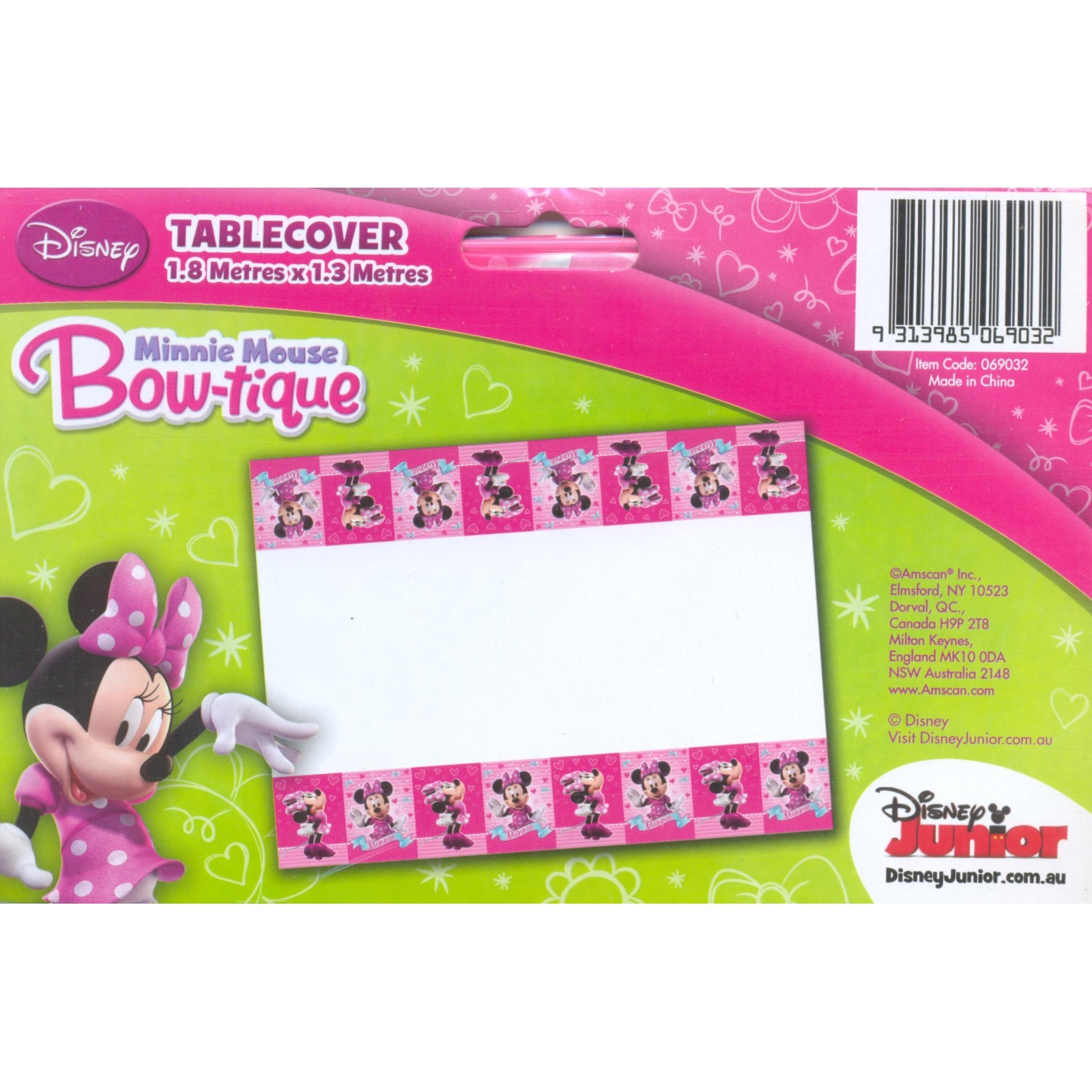 Minnie Mouse Plastic Tablecloth
