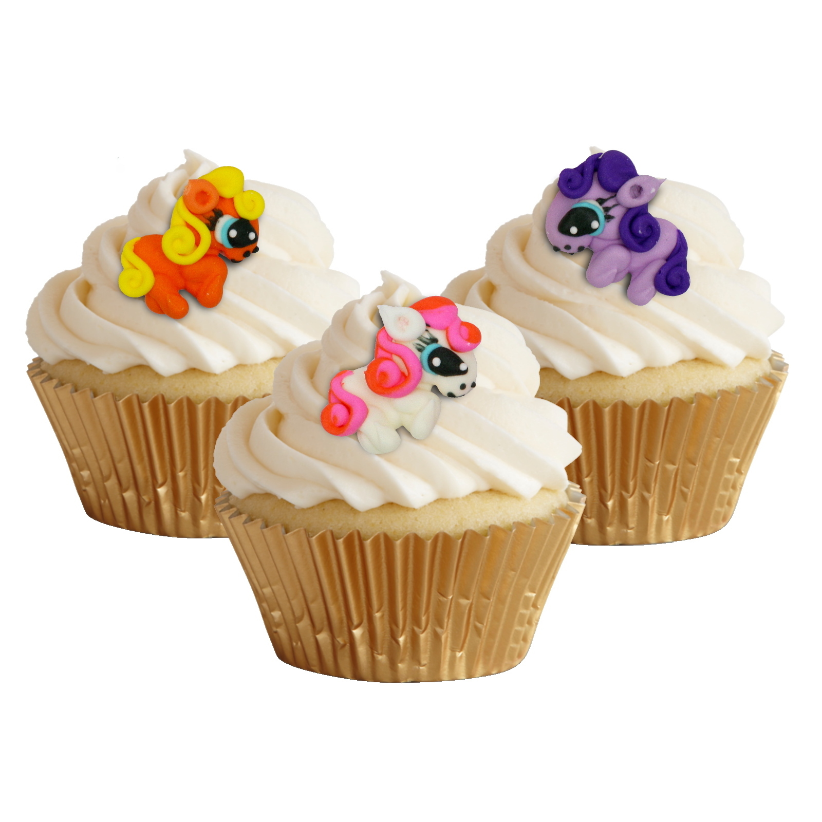 My Little Pony Edible Sugar Cupcake Decorations (Pack of 6)