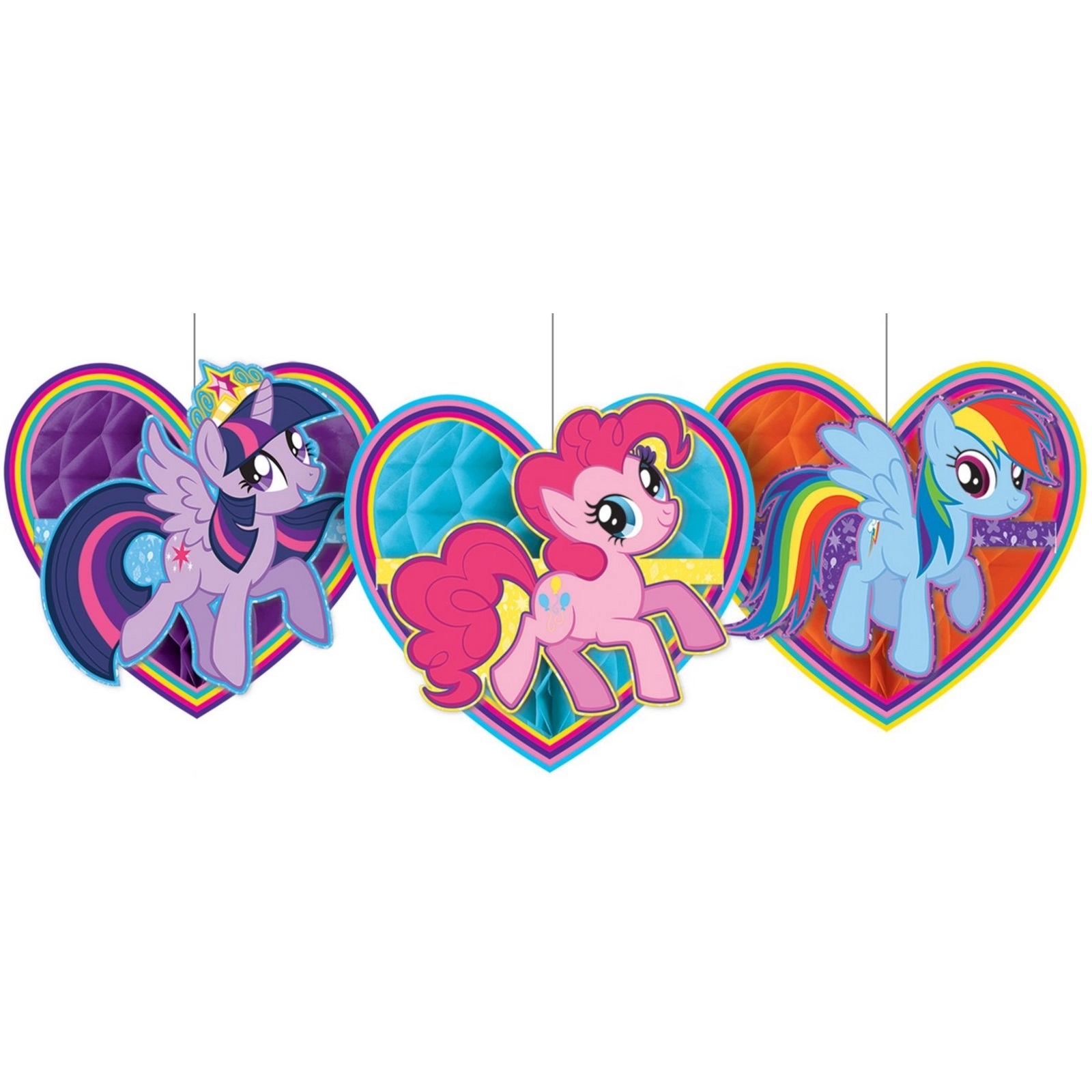 My Little Pony Honeycomb Decorations (Pack of 3)