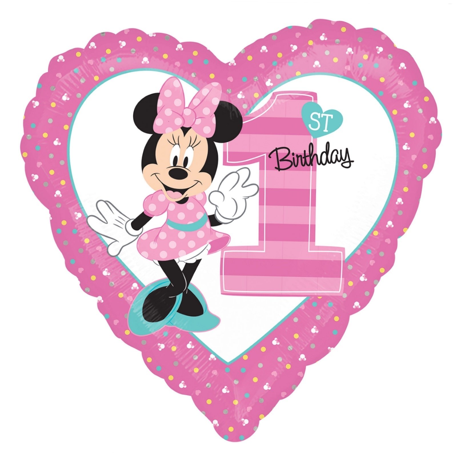 Minnie Mouse Fun To Be One Heart Helium Balloon