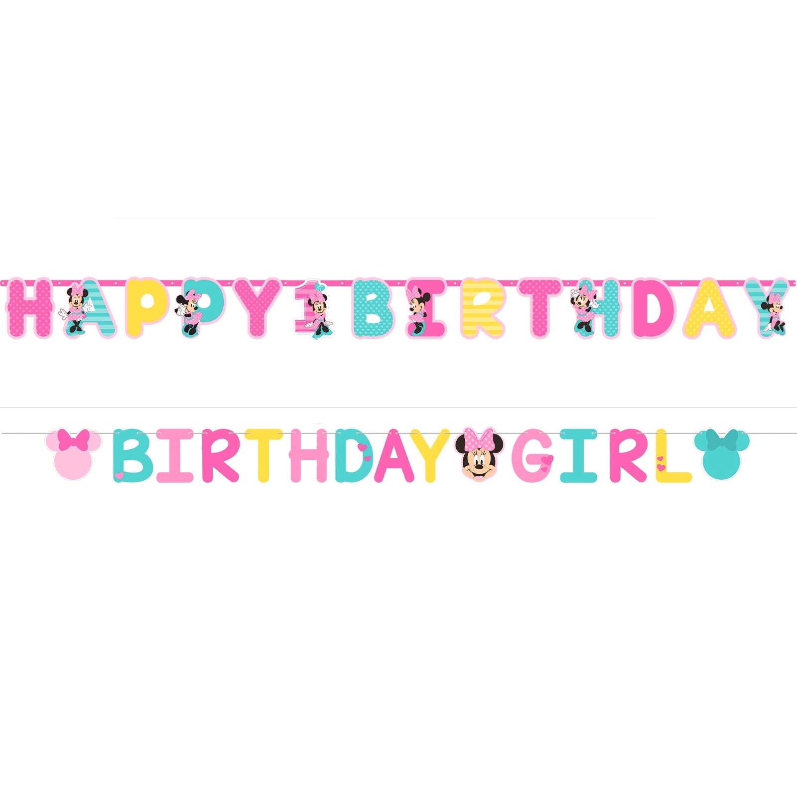 Minnie Mouse Fun To Be One Jumbo Letter Banner Kit