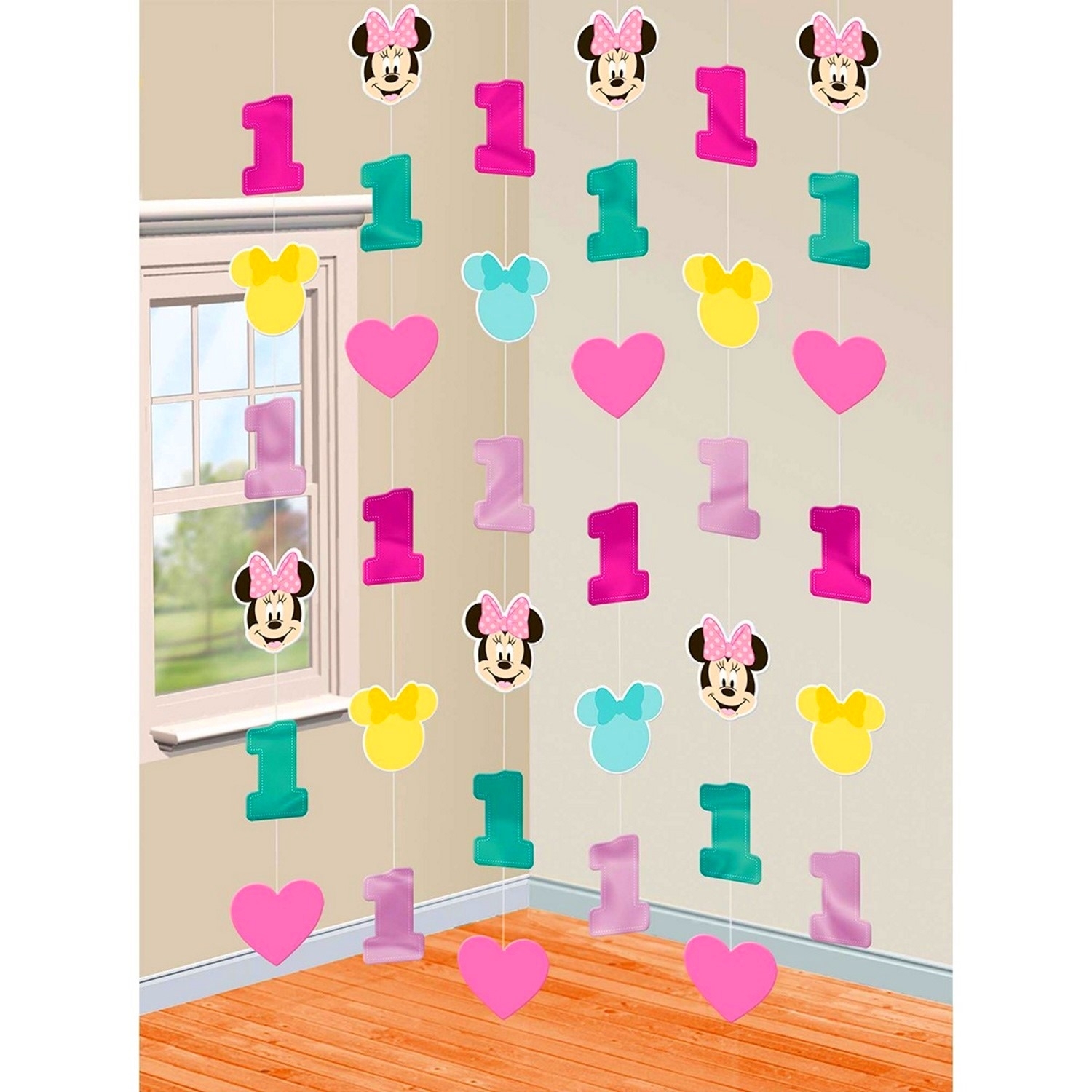 Minnie Mouse Fun To Be One String Decorations (Pack of 6)