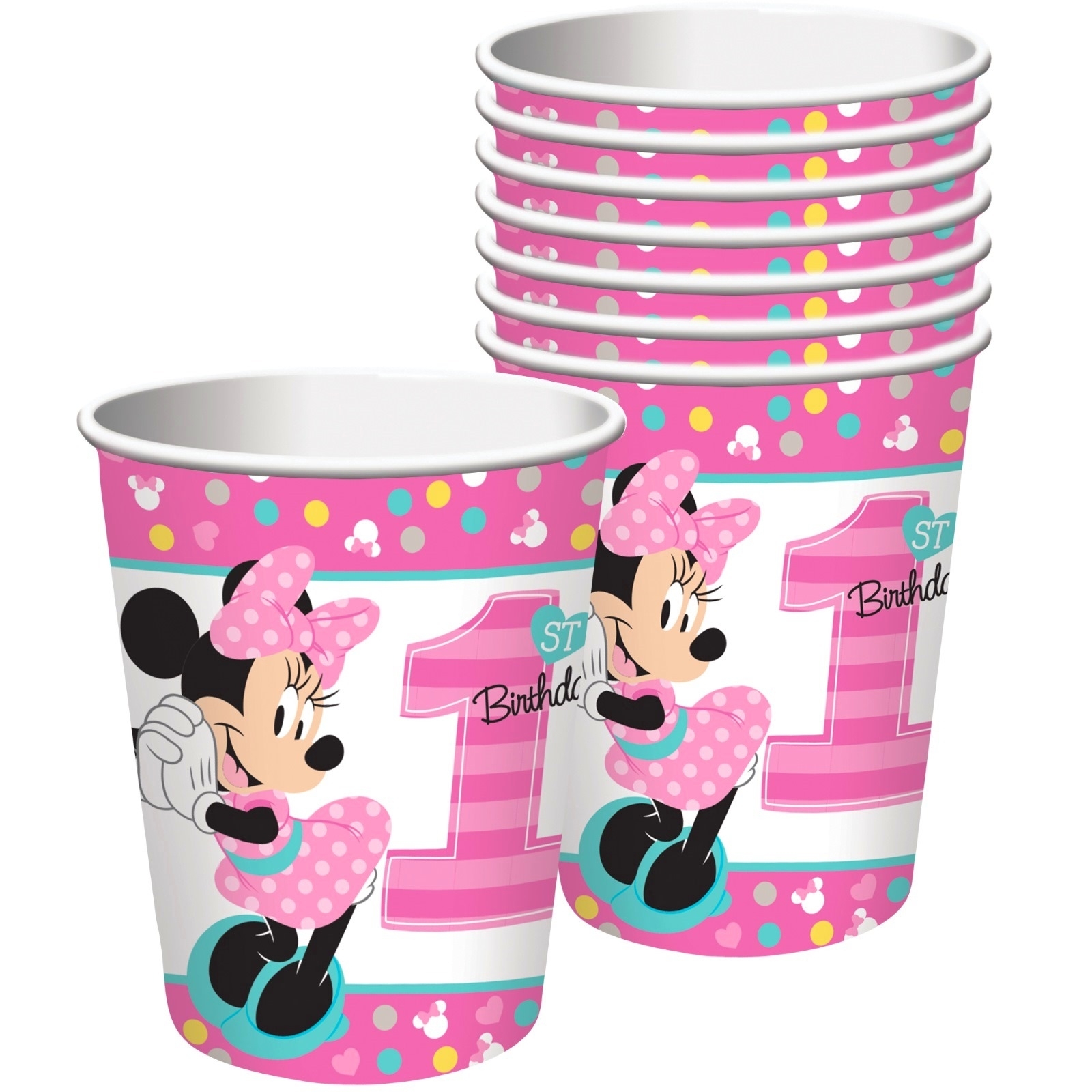 Minnie Mouse Fun To Be One Paper Cups (Pack of 8)