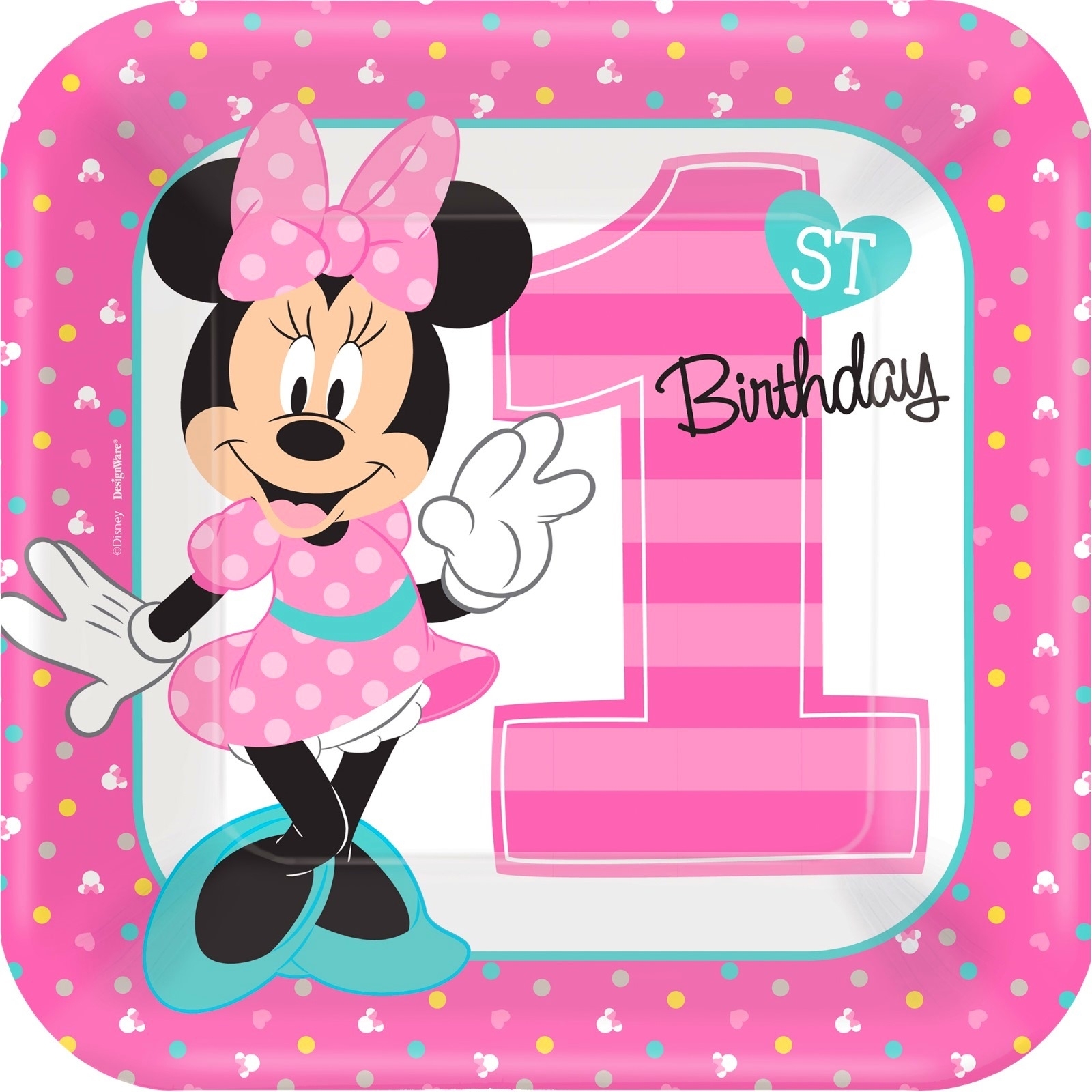 Minnie Mouse Fun To be One Large Paper Plates (Pack of 8)