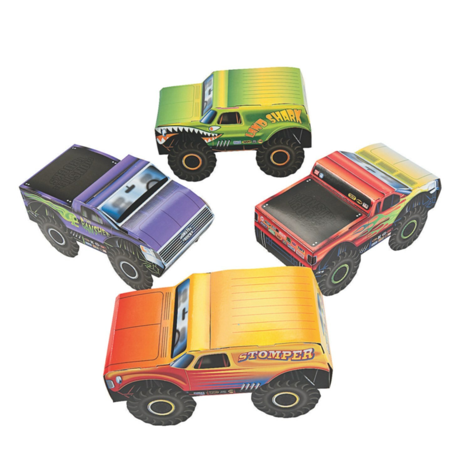 Monster Truck Centrepieces (Pack of 6)