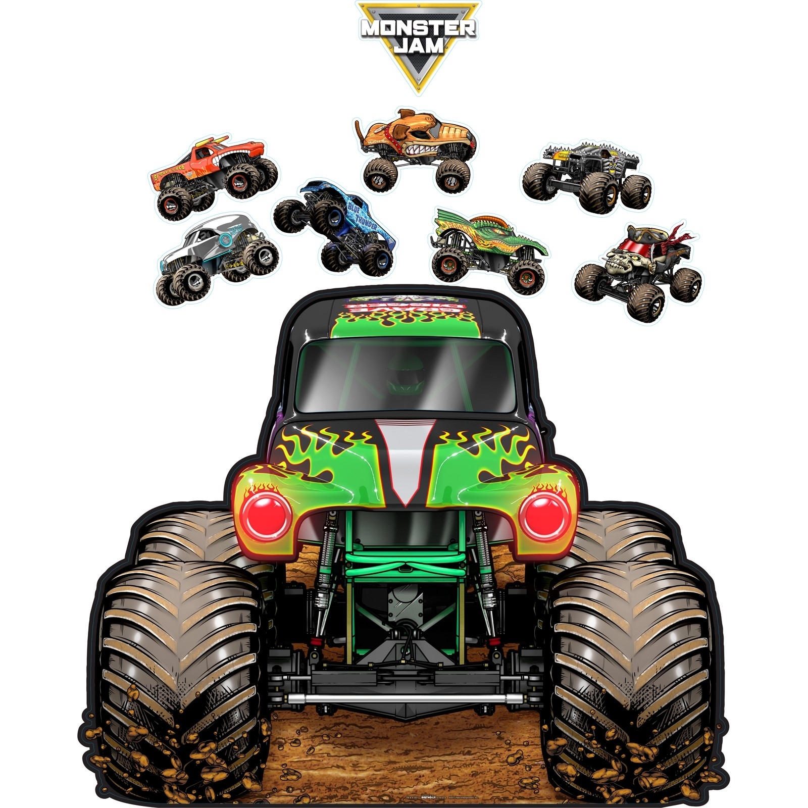 Monster Jam Grave Digger Stand Up Photo Prop with Cutouts *DAMAGED*