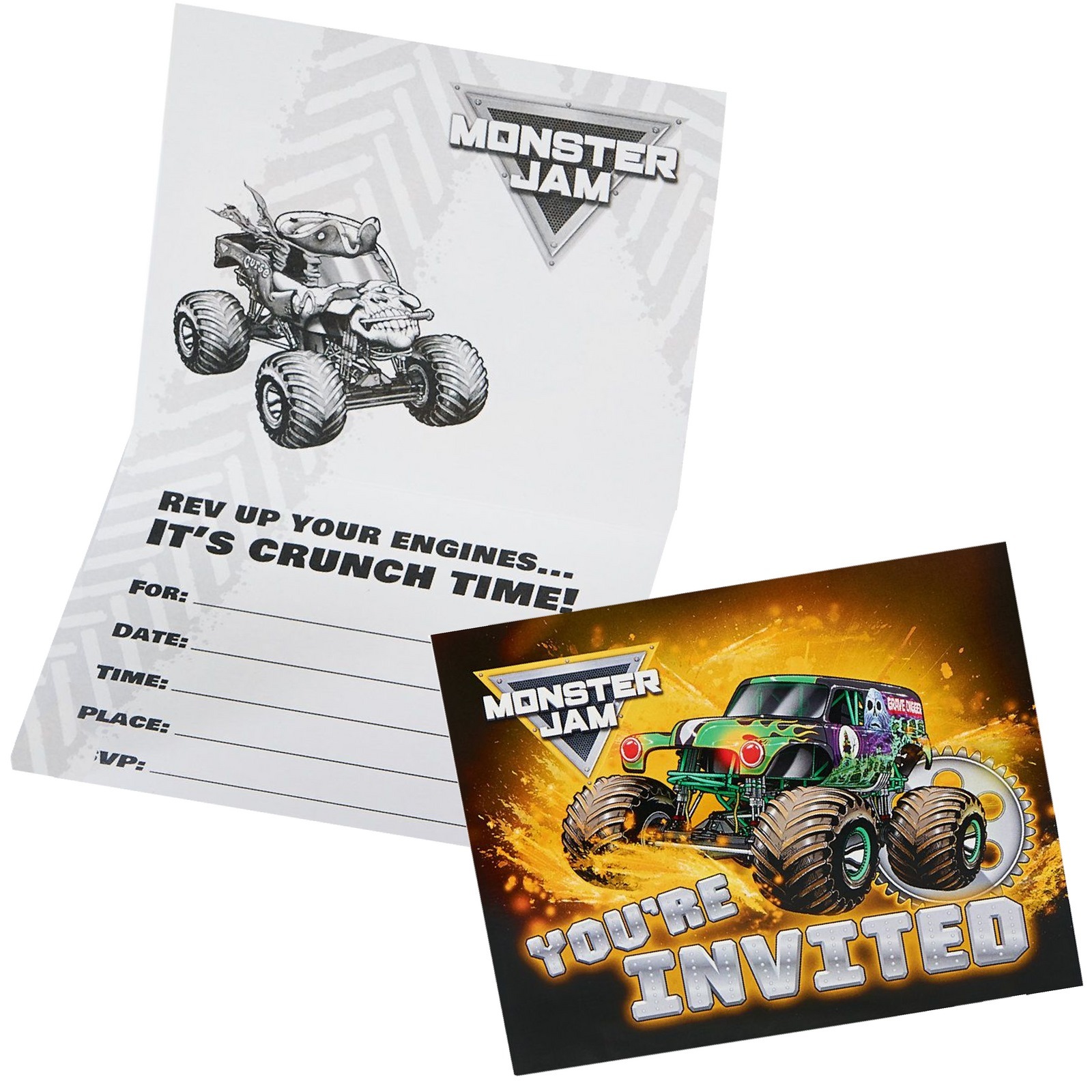 Monster Jam Party Invitations (Pack of 8)