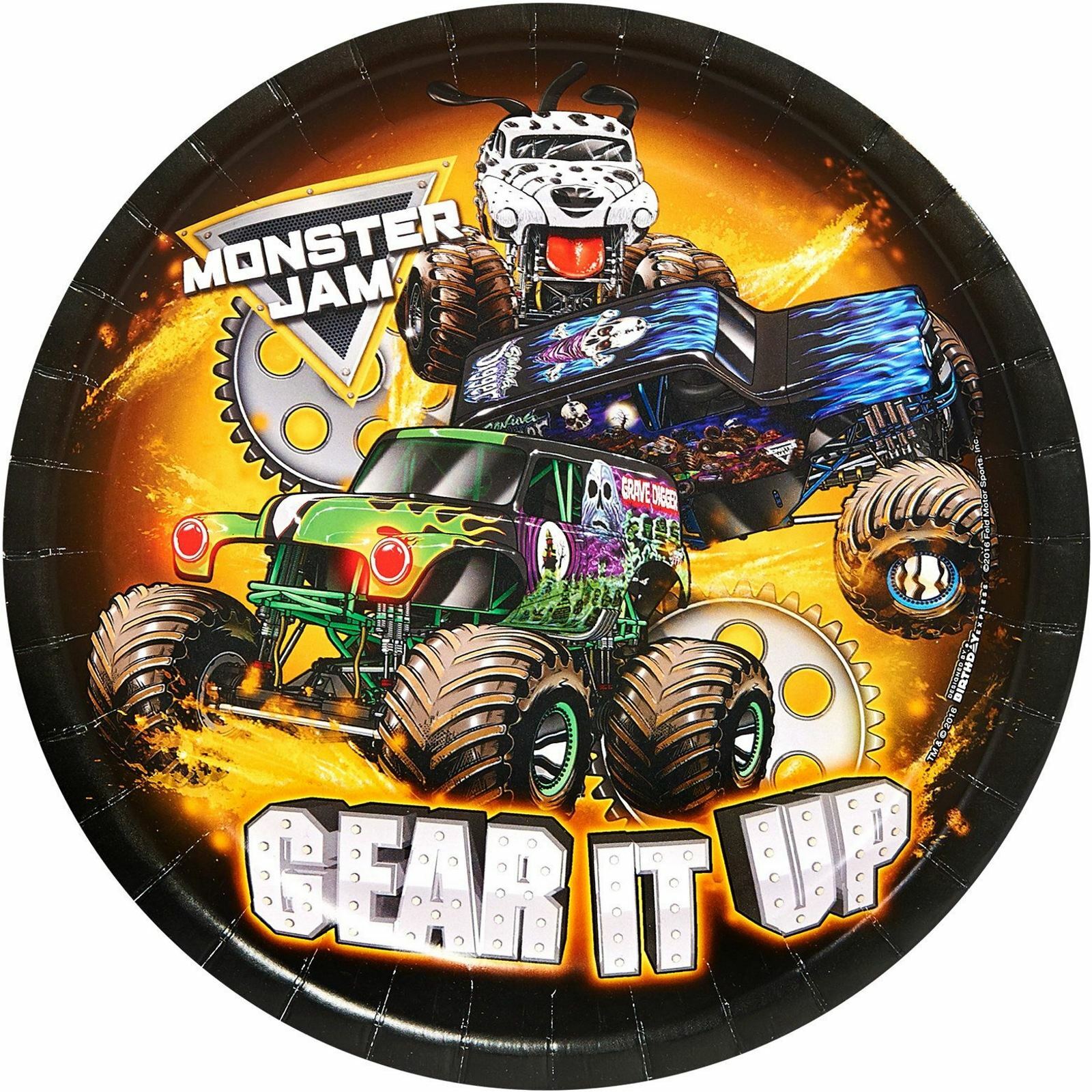 Monster Jam Party Large Paper Plates (Pack of 8)