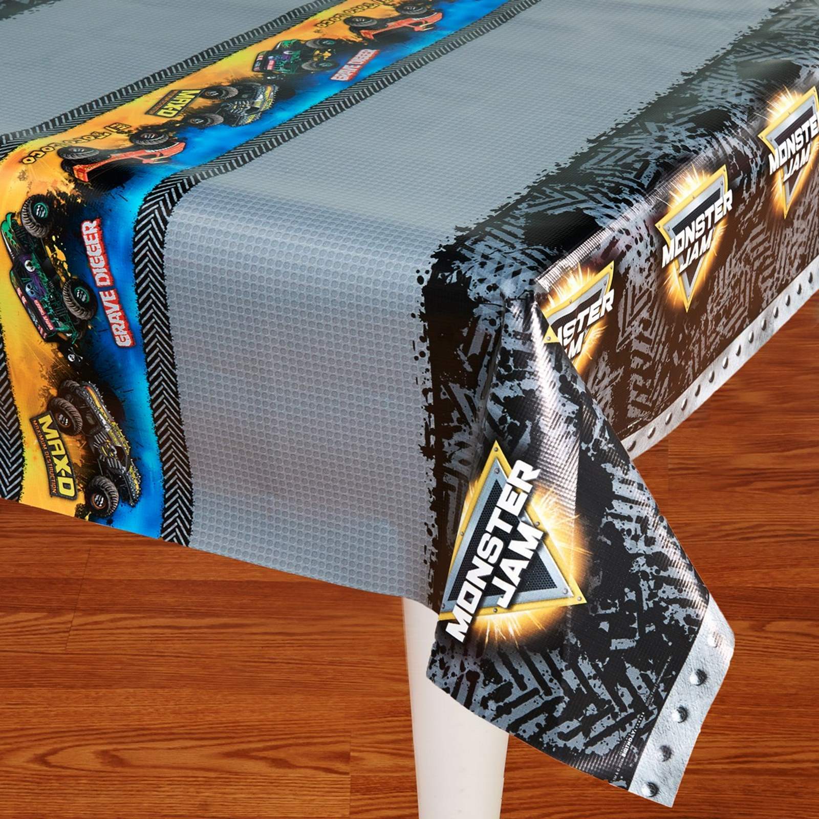 Monster Jam Trucks Plastic Tablecloth