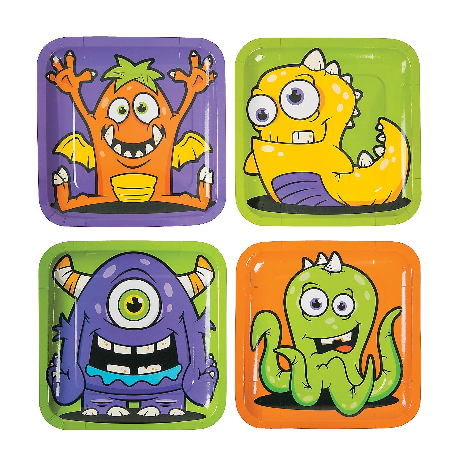 Monster Large Paper Plates (Pack of 8)