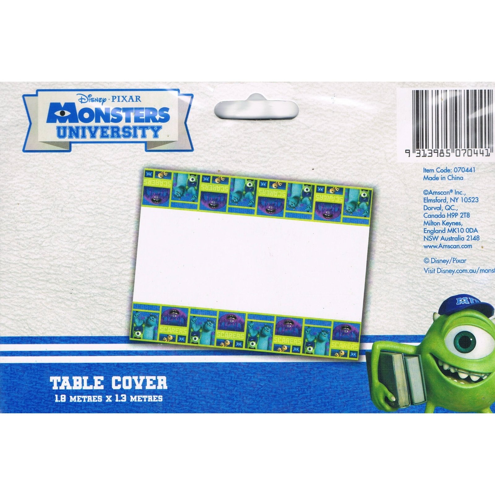 Monsters University Plastic Tablecloth