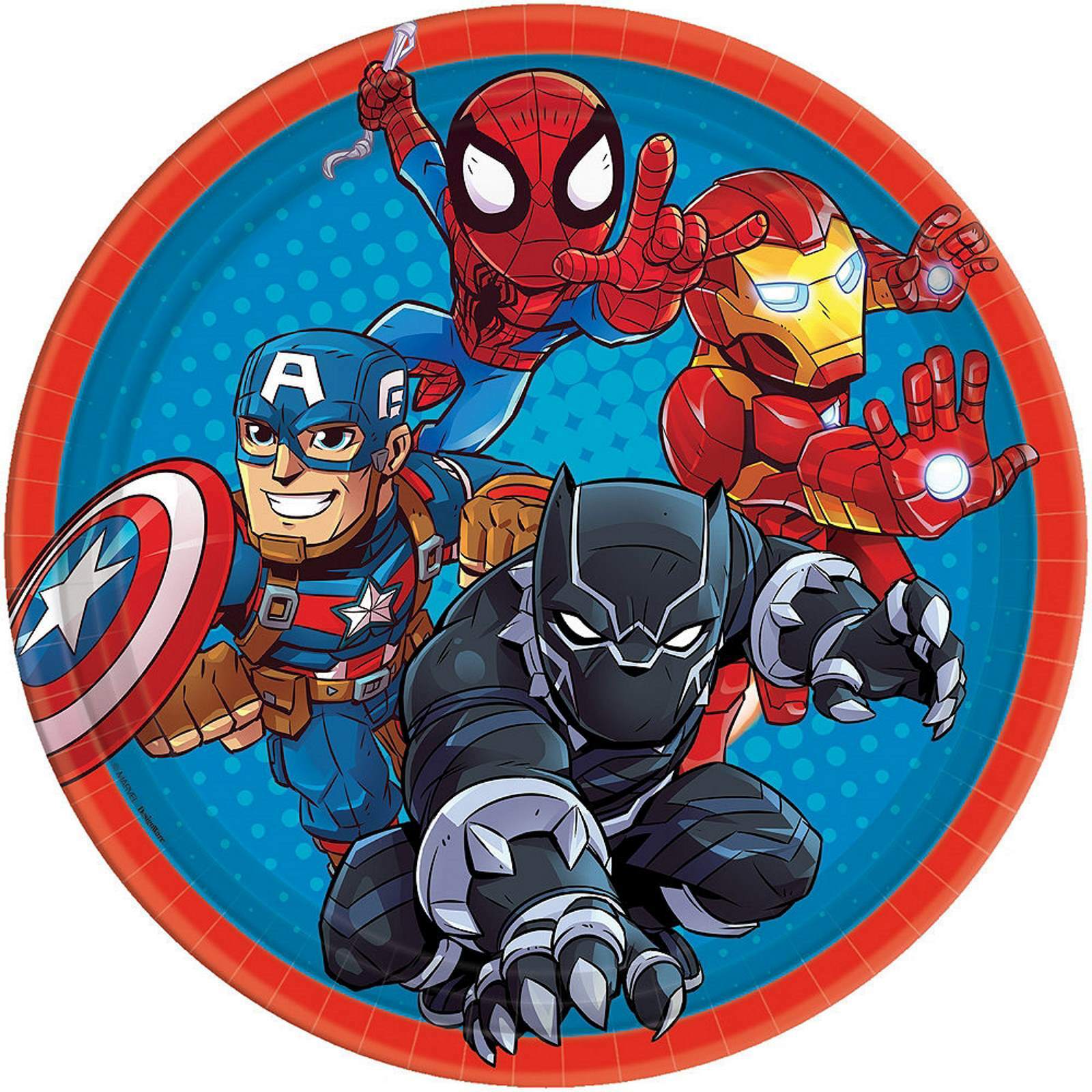 Marvel Super Hero Adventures Large Paper Plates (Pack of 8)