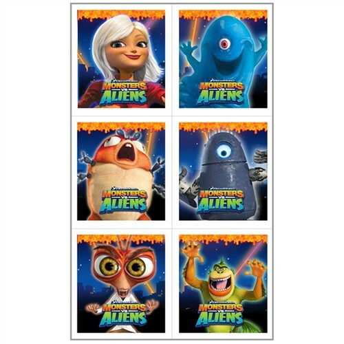 Monsters vs Aliens Stickers (Pack of 24)